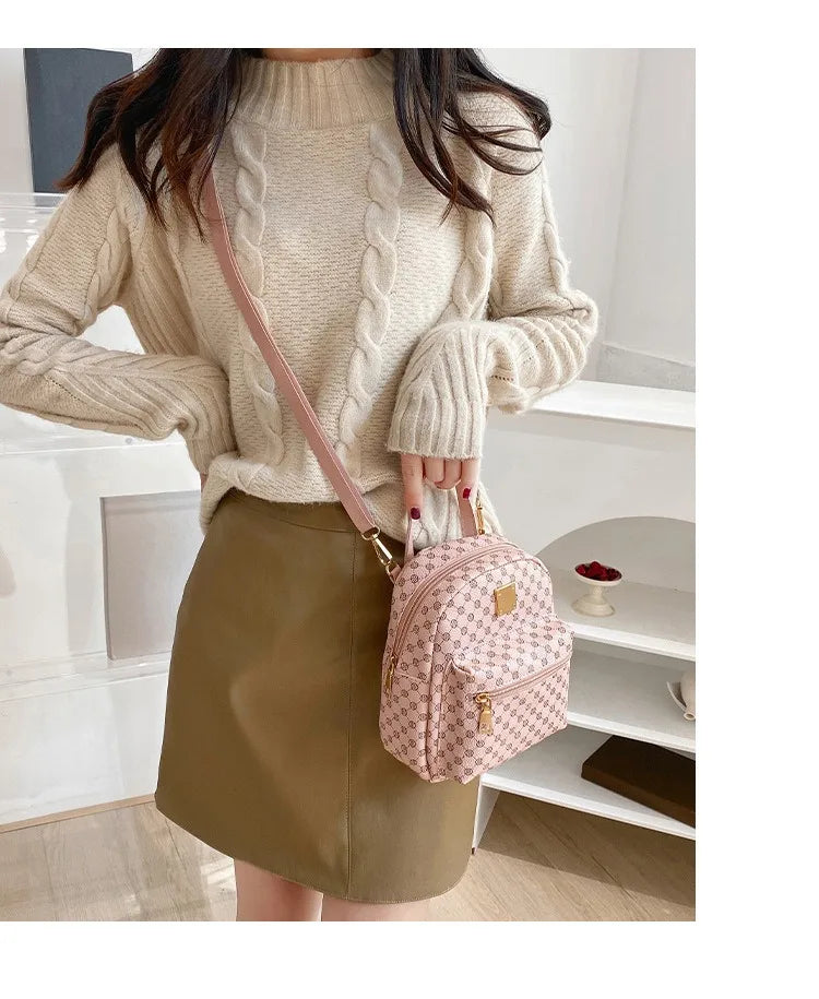 Classic Women Backpack Fashion School Bags Female Daily Shopping Girl Small Backpacks Schoolbags 2025 Ins