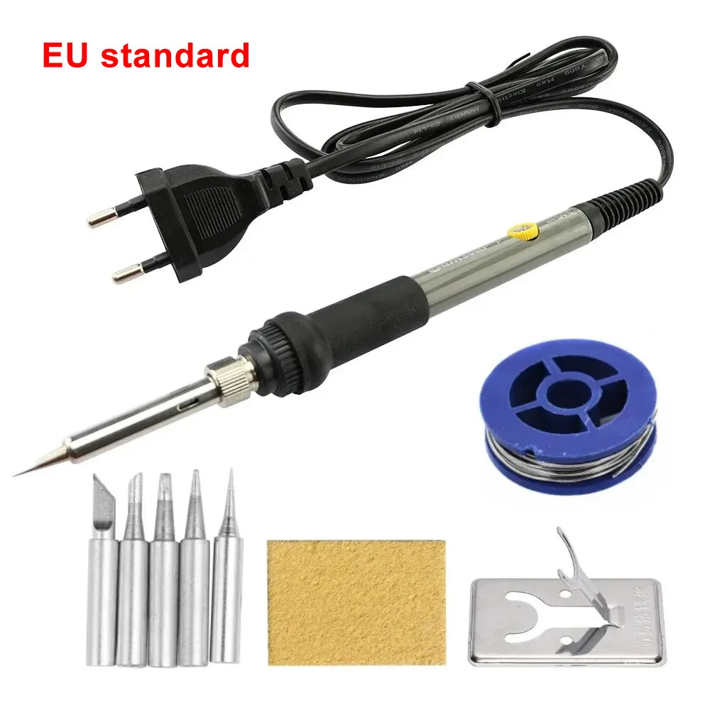 60W Adjustable Temperature Electric Soldering Iron EU 220V / ☆US Plug is110V☆ Welding Iron DIY for Repairing