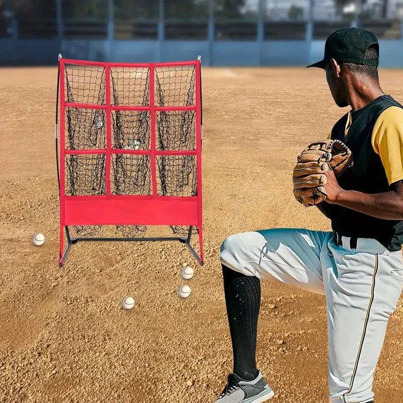 1 Nine-Square Indoor/Outdoor Baseball Practice Net Training Equipment For Baseball Players