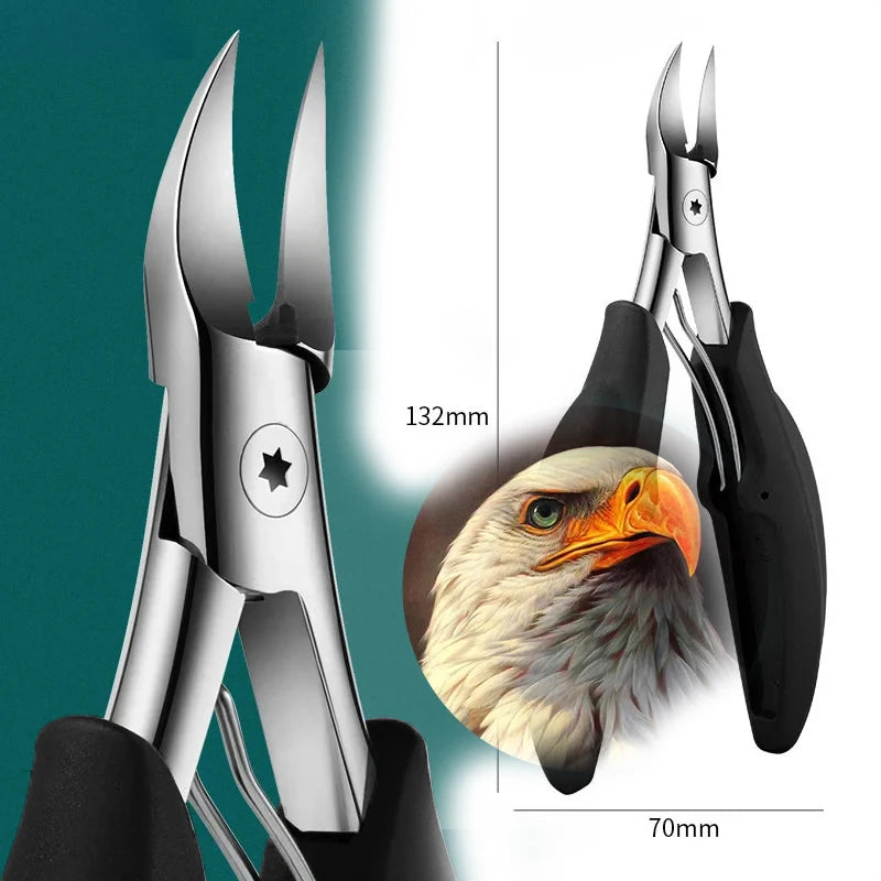 Professional Grade Concave Stainless Steel Nail Clippers for Thick Nails and Ingrown Toenails Sharp Curved Blade for Easy Trimmi