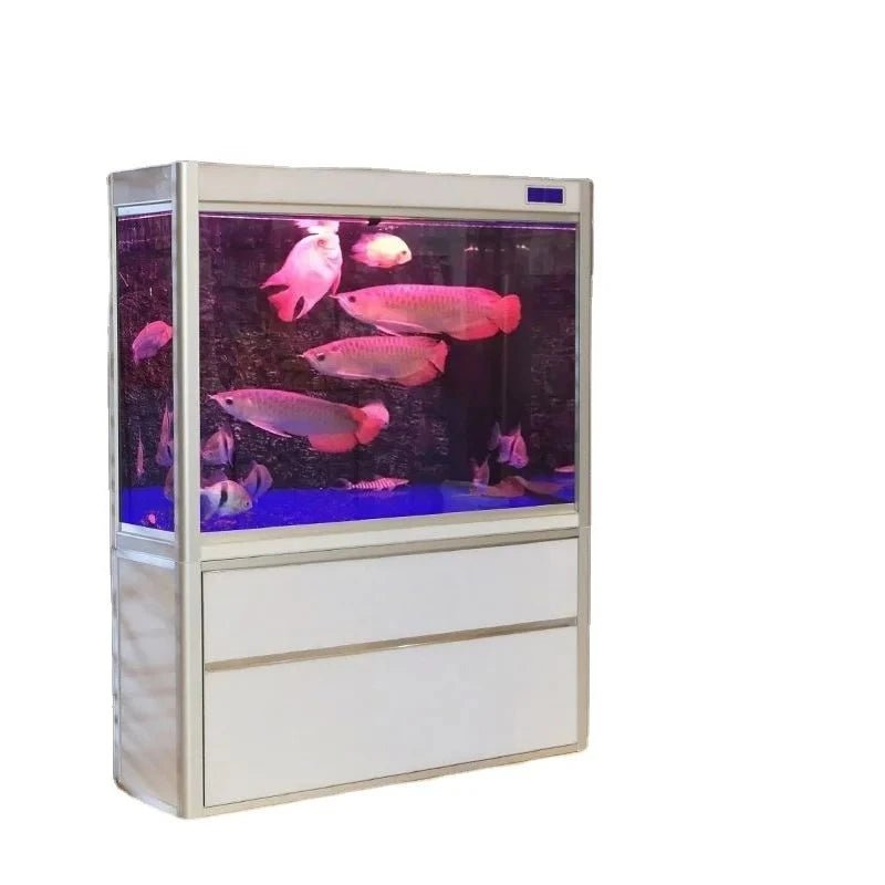 Large Glass Aquarium Kit, Customizable Eco-Friendly Fish Tank, Built-in LED Lighting & Water Pump for Professional Aquascaping