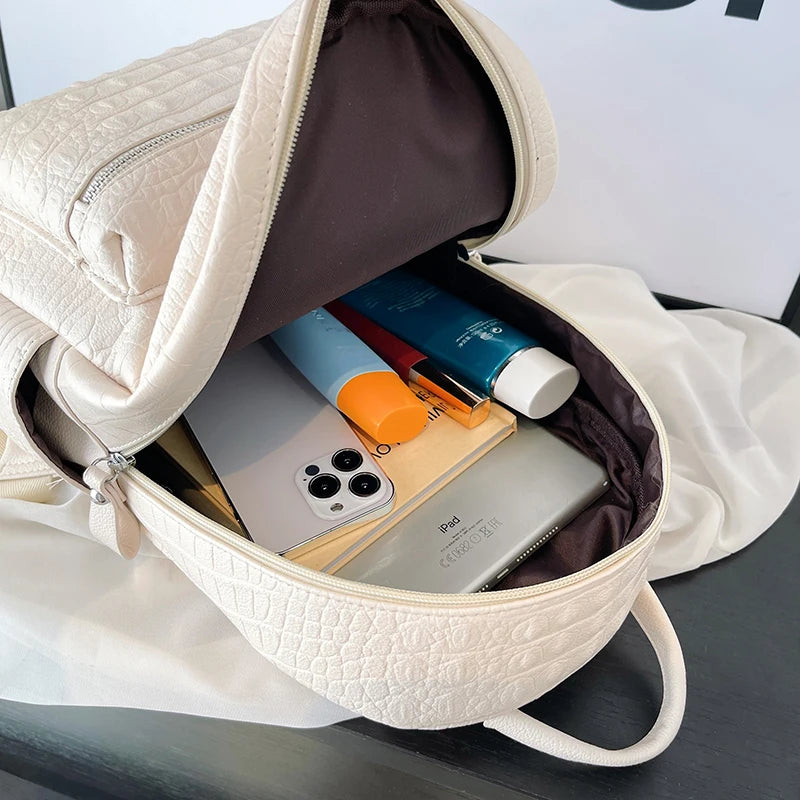 Women's Backpack Ladies Big Bagpack for Teenager Girl PU Leather Large Capacity Shoulder Bags for Women 2024 Mochilas Feminina