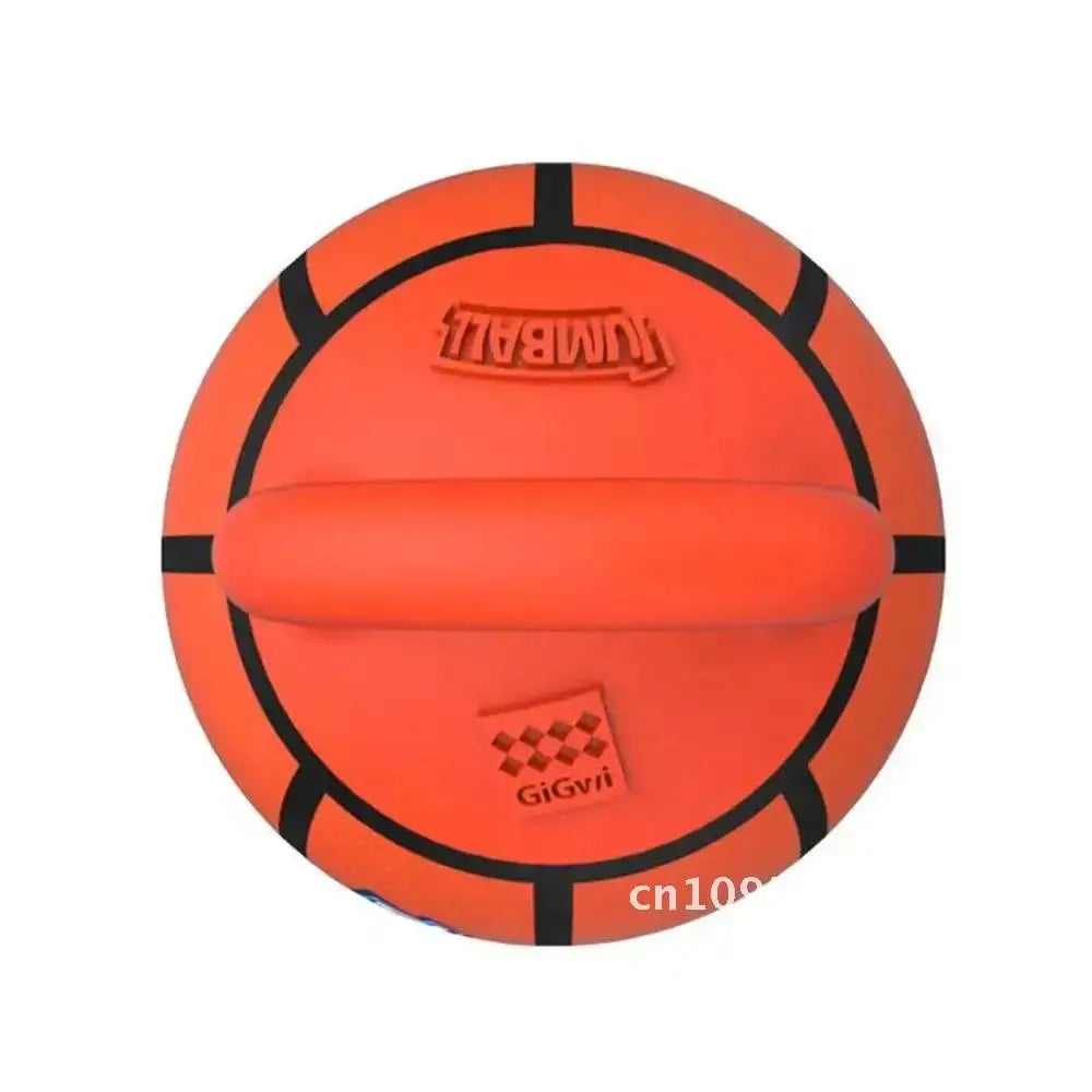 Pet Toy Toy Ball Bite-Resistant Basketball Rubber Handle Indestructible, Small and Dog Ball Game Interactive Training Large Dog