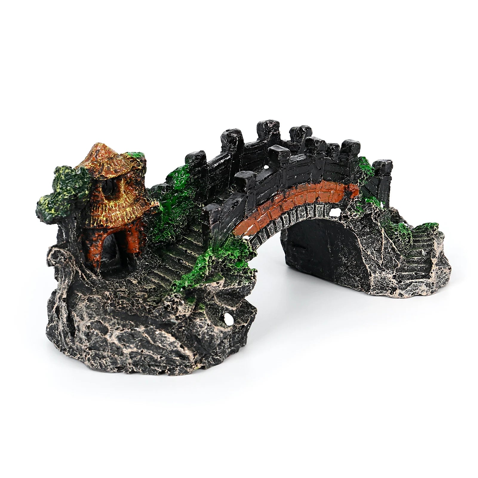 Aquarium Artificial Bridge Ornaments Resin Fish Tank Artificial Landscaping Rockery Bridge Decorations Aquarium Decor Supplies