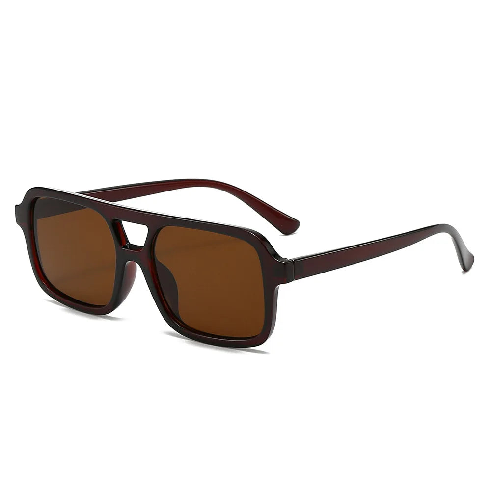 Men Driving Sunglasses Trendy Square Sunglasses Large Frame Yellow Lens Night Vision Glasses Women Retro Sun Glasses Anti Uv400