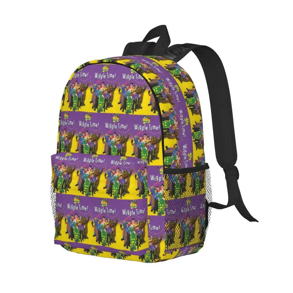 The Wiggles Tv Show Music Band Backpack Student Boys Girls BookBag Children School Bag Computer Shoulder Bags for Men Women