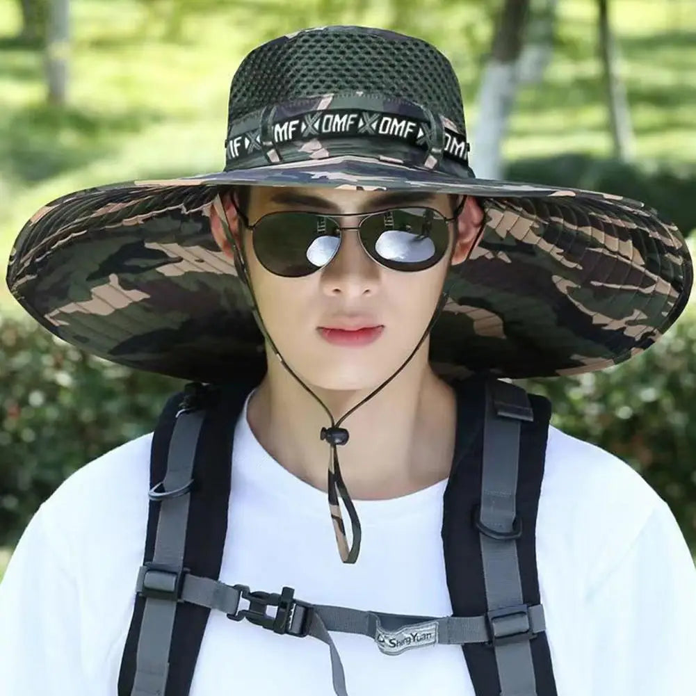 Hat For Men Summer Big Brimmed Fishing Hat UV Resistant Fisherman Hat Sun Protection Sun Shading Outdoor Cool Hat