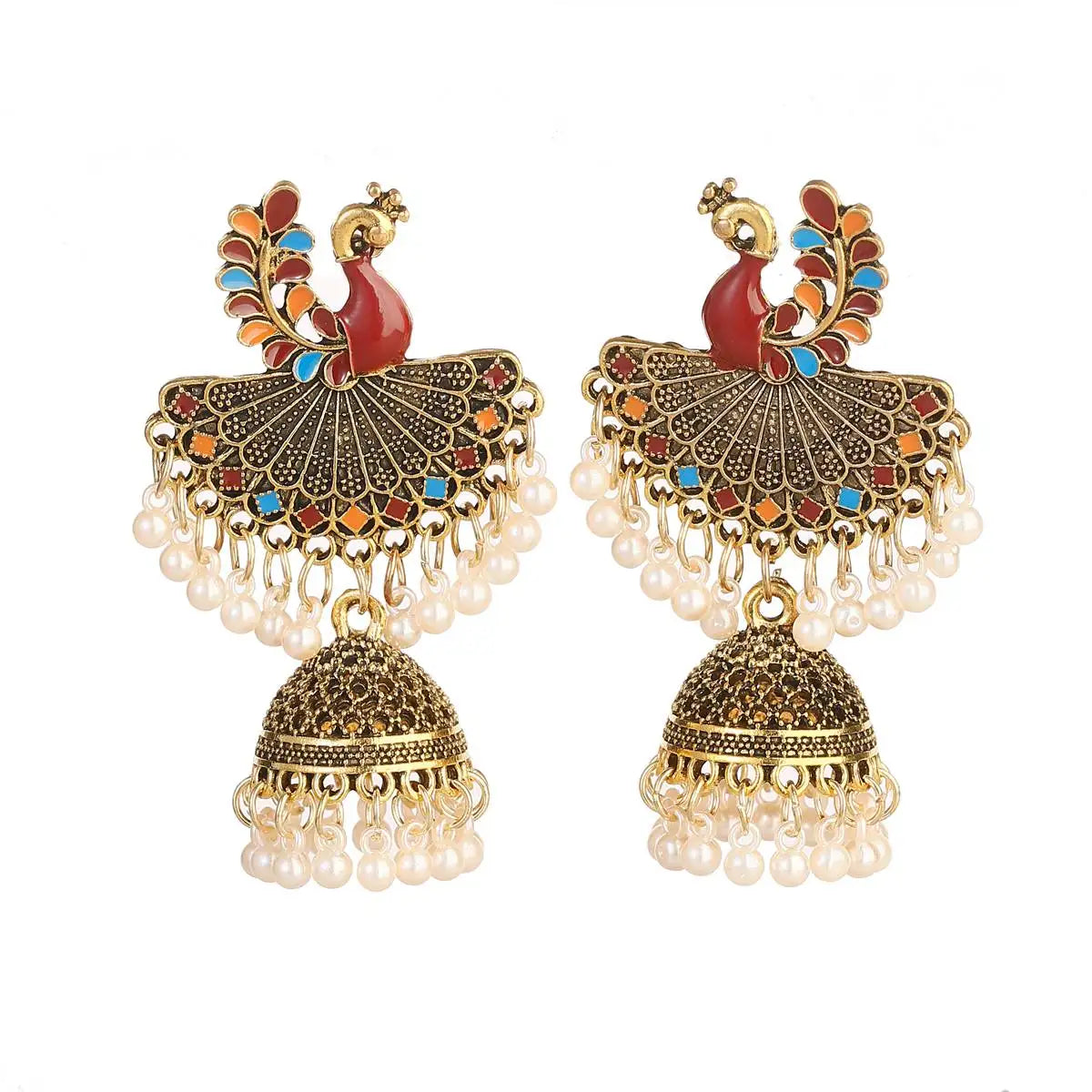1Pair Earrings For Women Accessories Bells Indian Jewelry Ear Rings For Girls Fashion Vintage Earring Dangling Gift Kolczyki