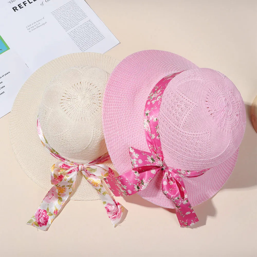 Summer Hats For Women Sun Hat Beach Ladies Fashion Ribbon Fisherman's hat Lady Casual Sun Hats For Women Straw Hat