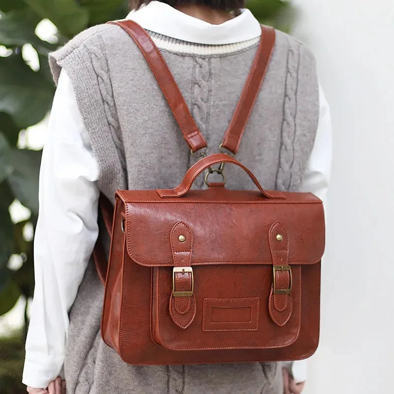 Women Backpack 2023 New Multifunction Female Big Tote bag PU Leather College Style Shoulder Bag student schoolbag bagpack