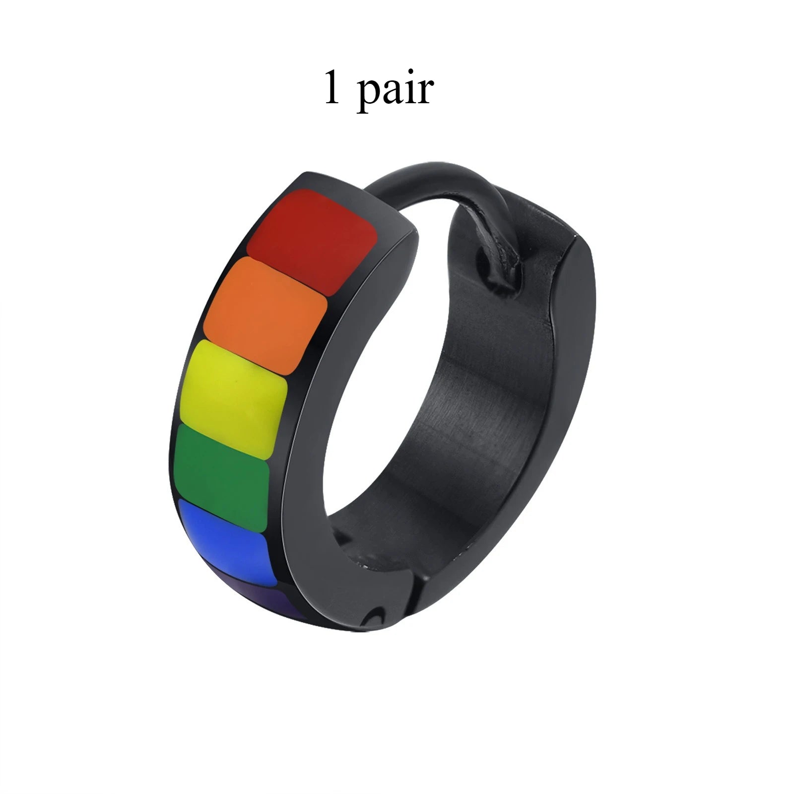 Fashionable Men's and Women's Stainless Steel Ring Earrings Without Ear Holes Ear Clips Jewelry Gifts