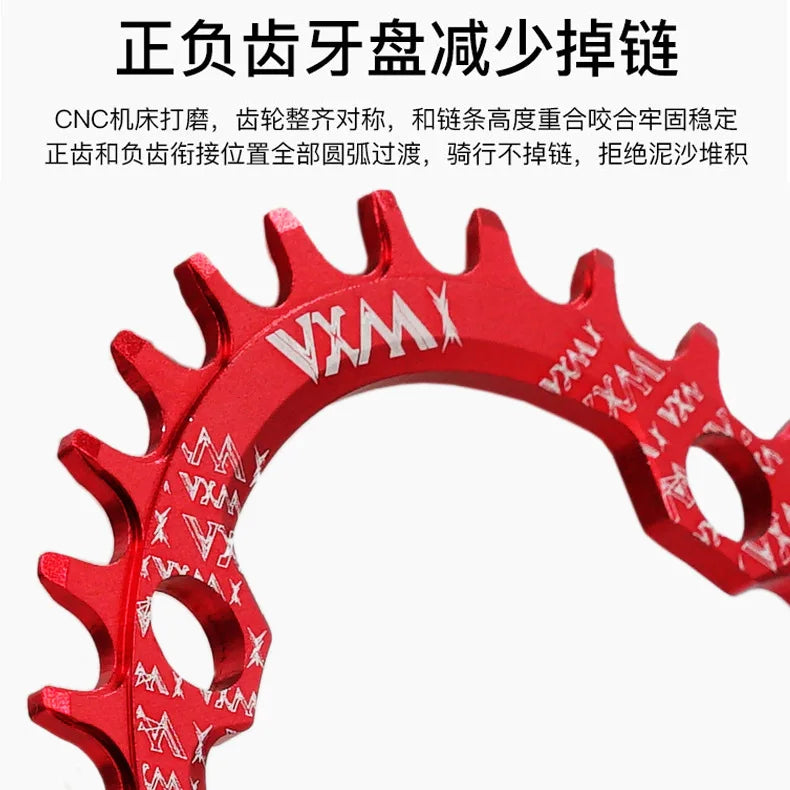 Bike 104BCD Elliptic mountain bike 32T 34T 36T 38T modified plus and minus teeth single tooth disc bycicle accesories Crank
