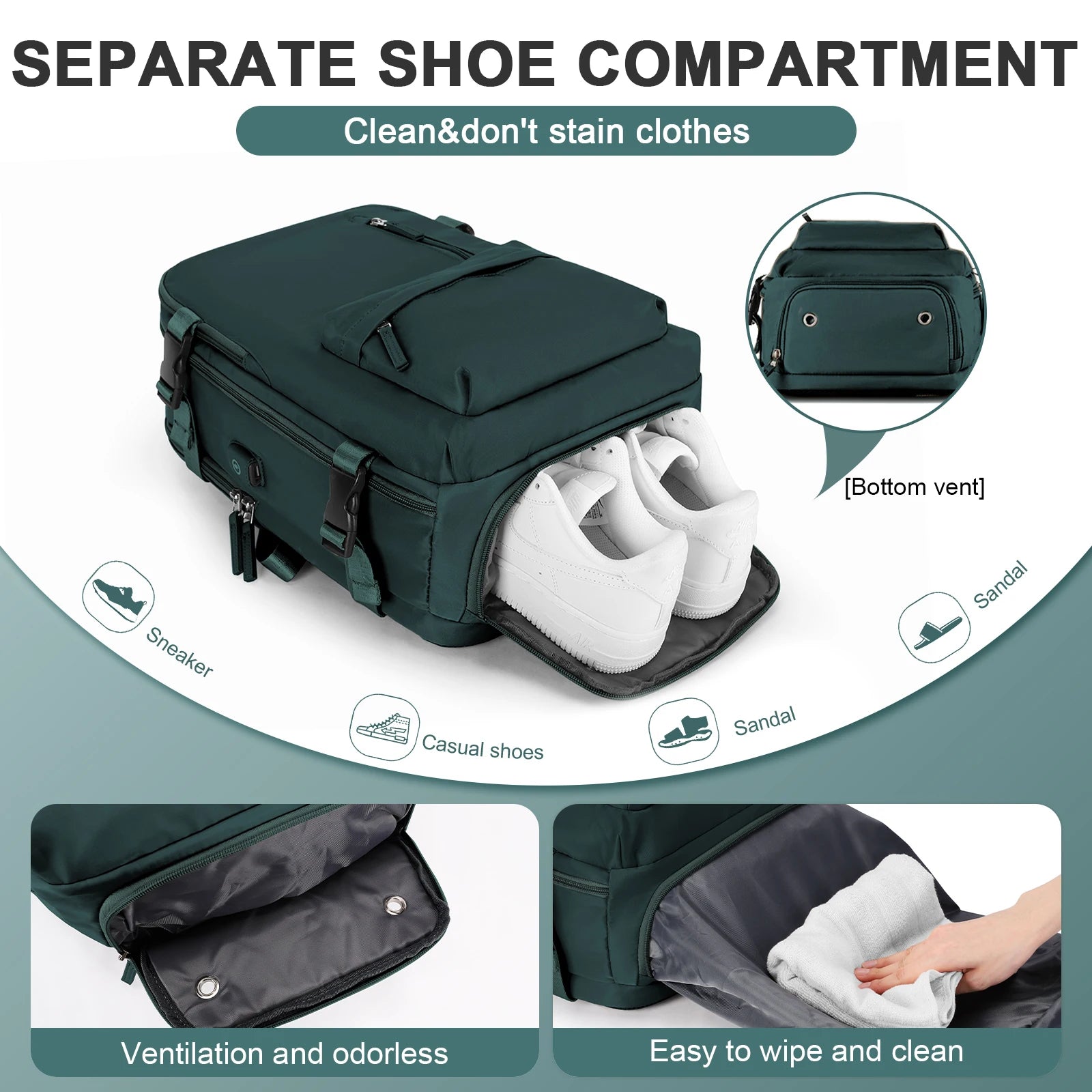 Men's Backpacks mochila viaje Travel Backpack Multifunctional Laptop Backpack Women College USB Carry-ons Waterproof Luggage sac