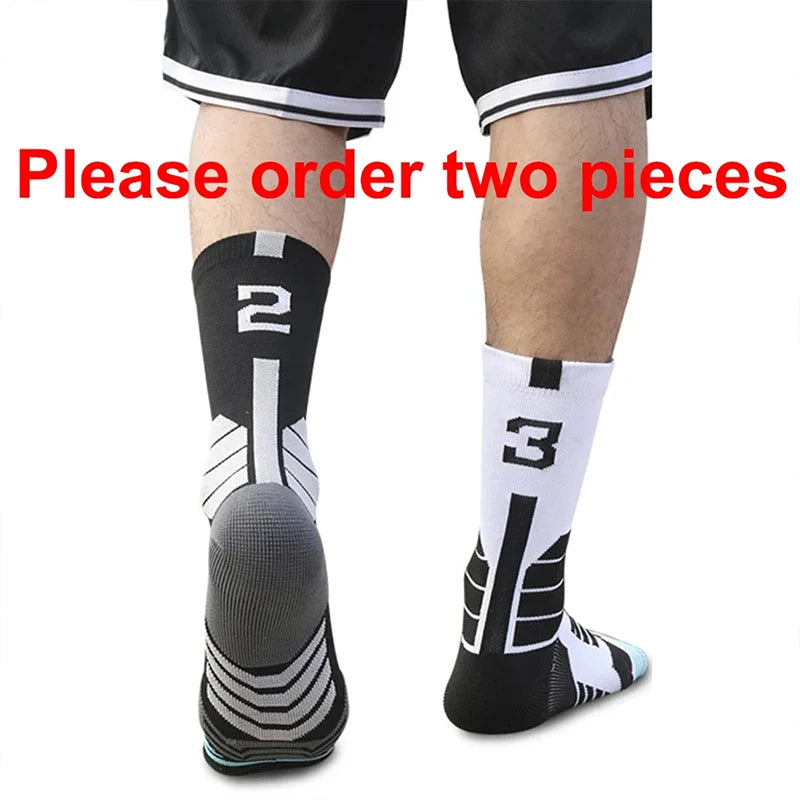 Sports Basketball Socks Professional 1pc Football Sock Men's Cycling Soccer Socks Running Sock Calcetines Customized Number 0-9
