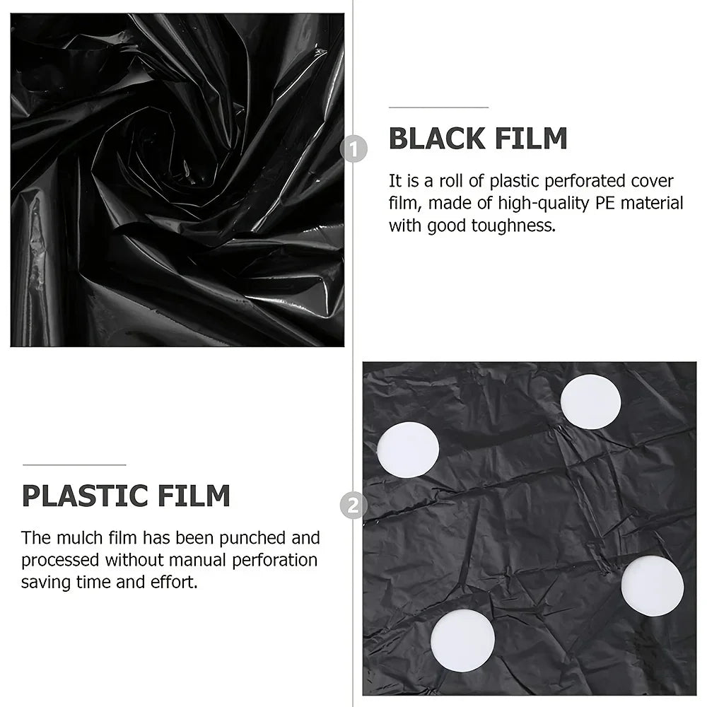 Garden Agricultural Breathable Perforated Weed Barrier Fabric1Sheet Plastic Covering Film Weed Control Cloth Landscape Mulch