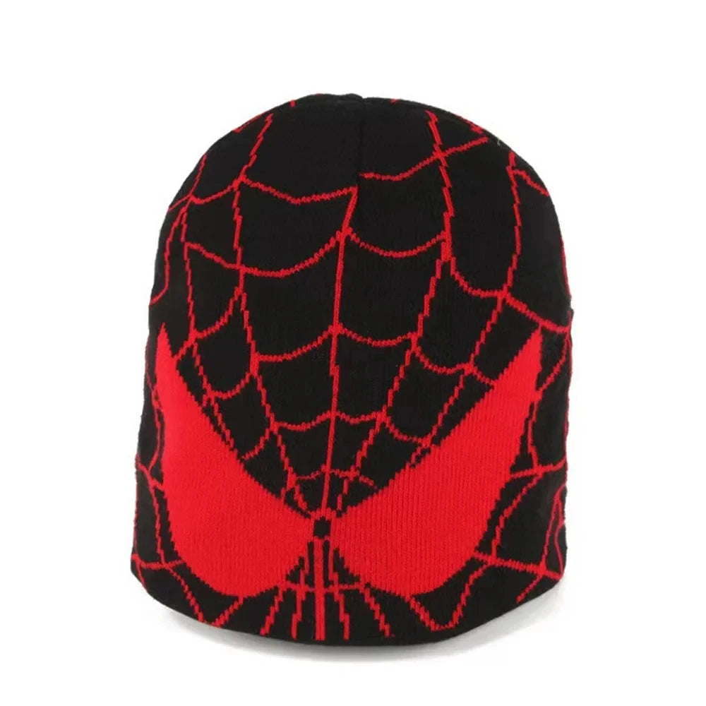 New Cartoon Spider Embroidered Beanies Hat Men Winter Autunm Warm Knitted Bonnet Cap Soft Wool  Beanies Caps Boys Gifts ﻿