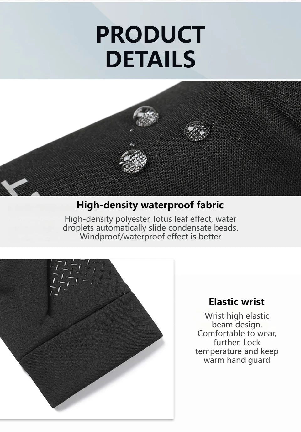 GTUBIKE Winter Men's Women's Warm Gloves Windproof Waterproof Touchscreen Gloves Outdoor Sports Running Fishing Cycling Glove