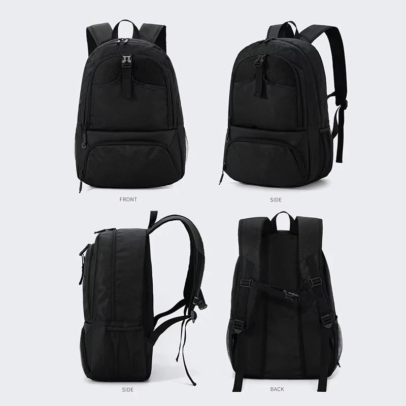 Sports Gym Fitness Yoga Backpack with Shoes Pocket Outdoor Large Camping Hiking Basketball Bag Capacity Soccer Equipment Pack