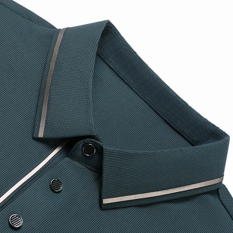 Men's Long Sleeve T-Shirt, Loose Fit Casual Printed Polo Shirts, Shrink Resistant Cotton Crewneck T-Shirt for Men