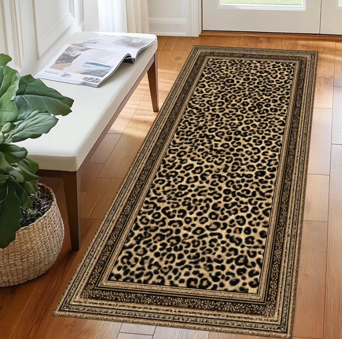 Leopard Runner Rug, Leopard Area Rug Leopard Themed Rug Hallway Rug Leopard Decor Rug Runner Runner Rug Area Rug Animal Long Rug