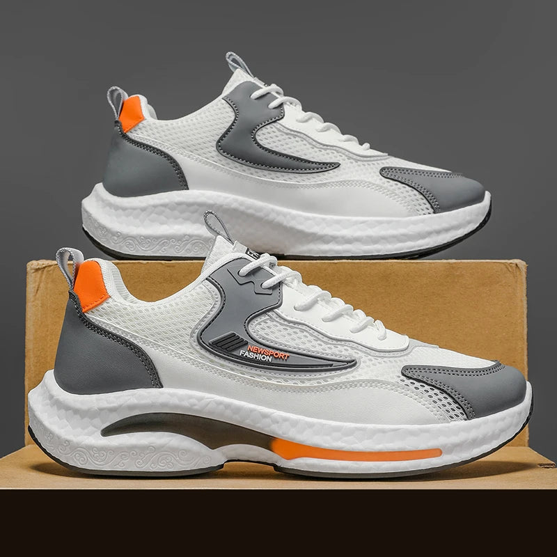 New Trendy Men's Sports Shoes Cushion Running Sneakers Outdoor Leisure Walking Jogging Trainers Soft Sole Breathable Footwear