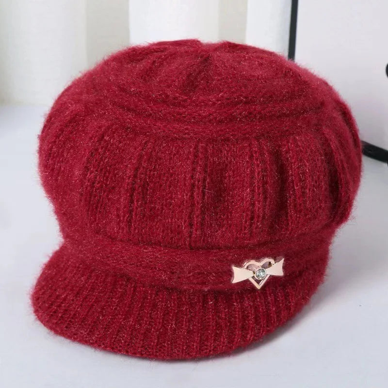 Knitted Hats for Middle-aged and Elderly People in Autumn and Winter, Warm and Cold Resistant, Available in Four Colors