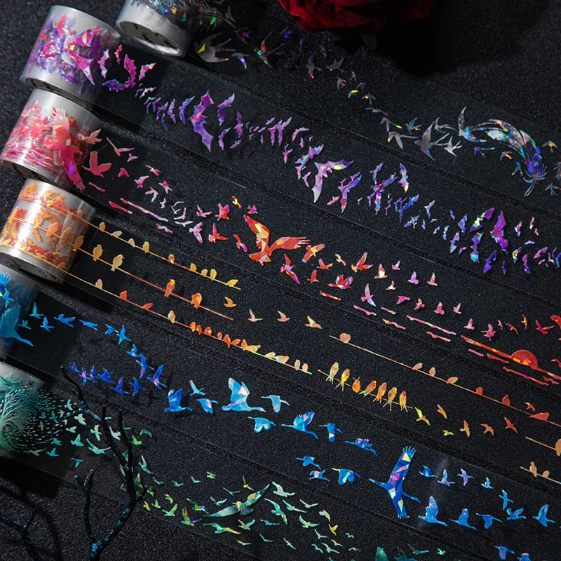 40mm*2m bird in flight PET Tapes DIY Scrapbooking Decor Photo Album Collage Junk Journal Materials Aesthetics Stickers ﻿