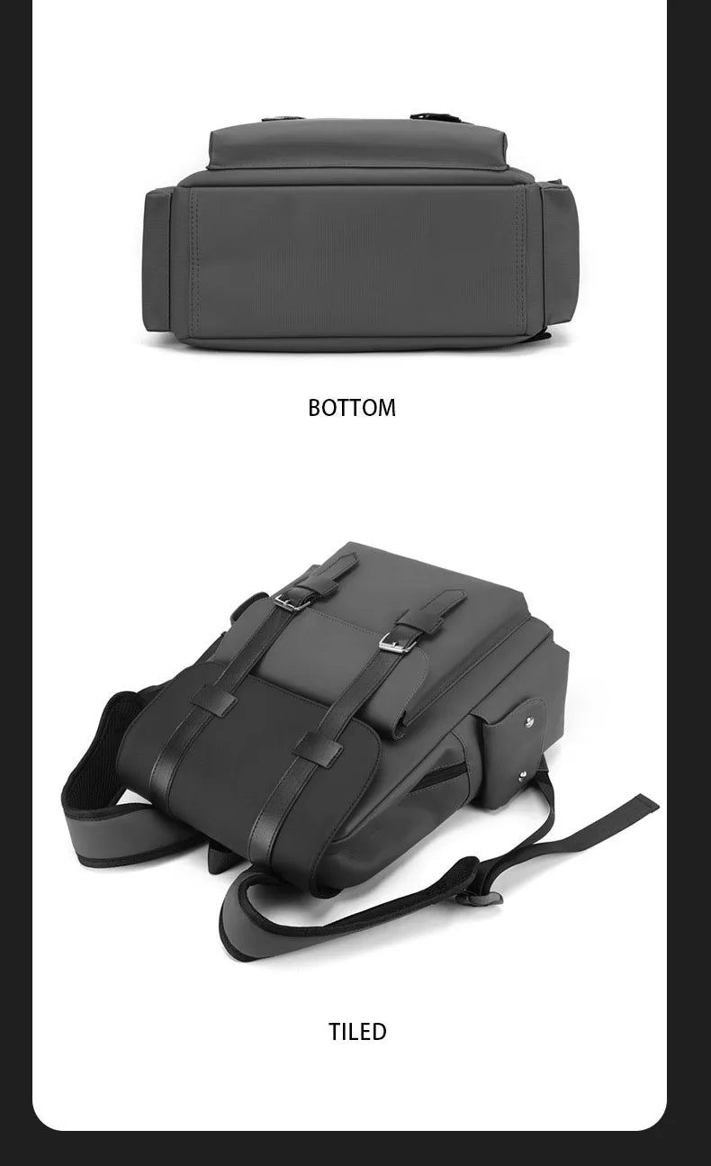 New Fashionable Backpack, Trendy Simple Casual Bag, Solid Color Business Travel Bag, Large Capacity Laptop Bag, Unisex Student School Bag, Multi-Functional Storage Bag