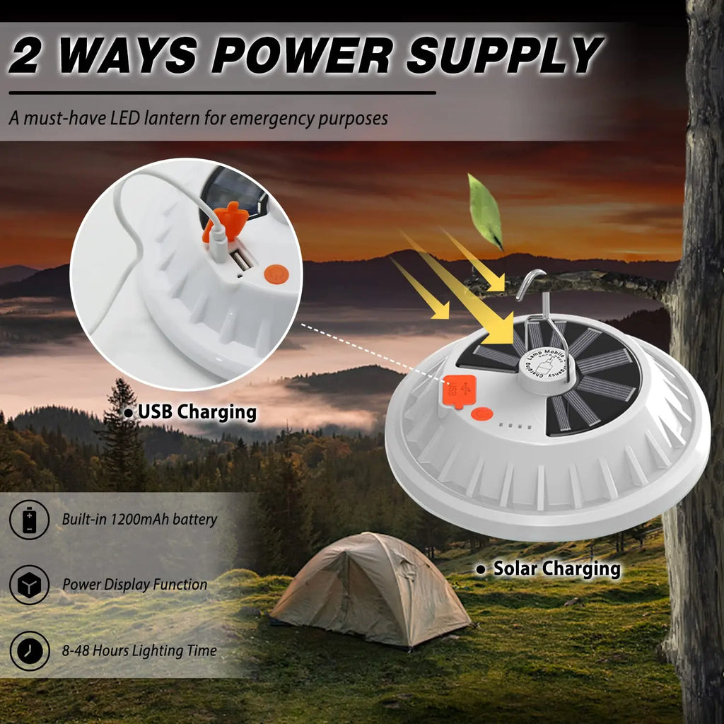 Portable Camping Light Power Bank LED Camping Lanterns Handheld Waterproof Outdoor Tent Light Rechargeable Floodlight Flashlight