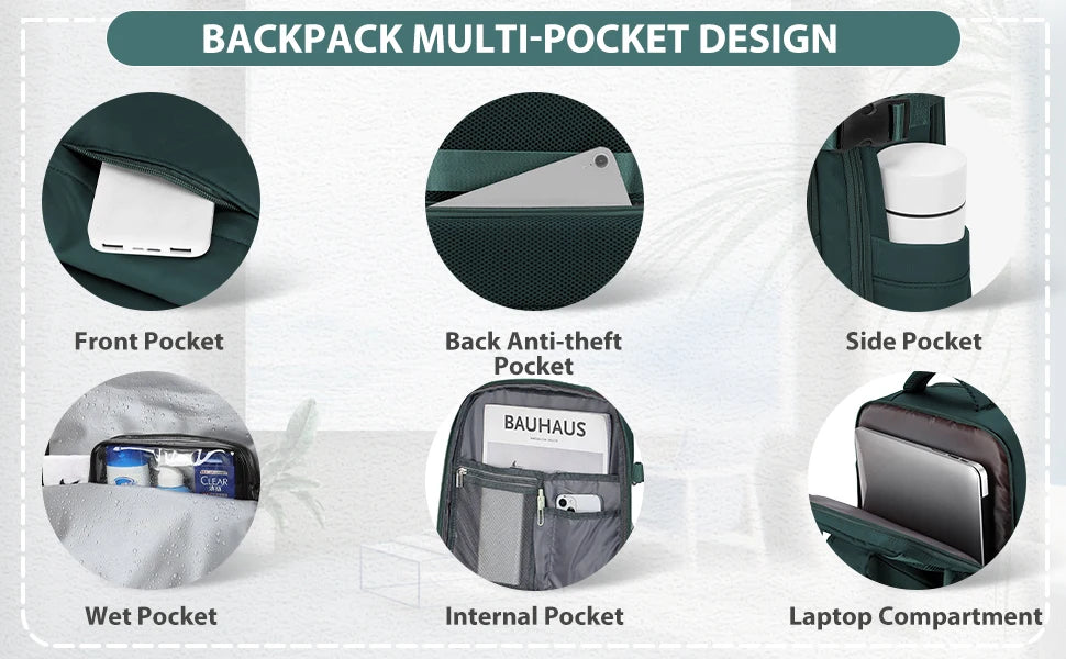 Men's Backpacks mochila viaje Travel Backpack Multifunctional Laptop Backpack Women College USB Carry-ons Waterproof Luggage sac