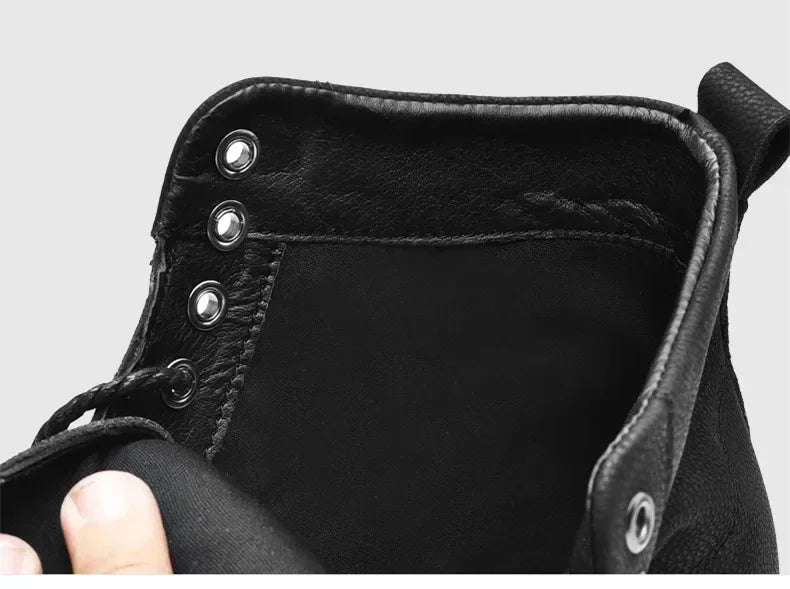 Winter Men Boots Waterproof Leather Boots Keep Warm Mens Ankle Boots Comfortable Man Work Boots Male Snow Boots Men Botas