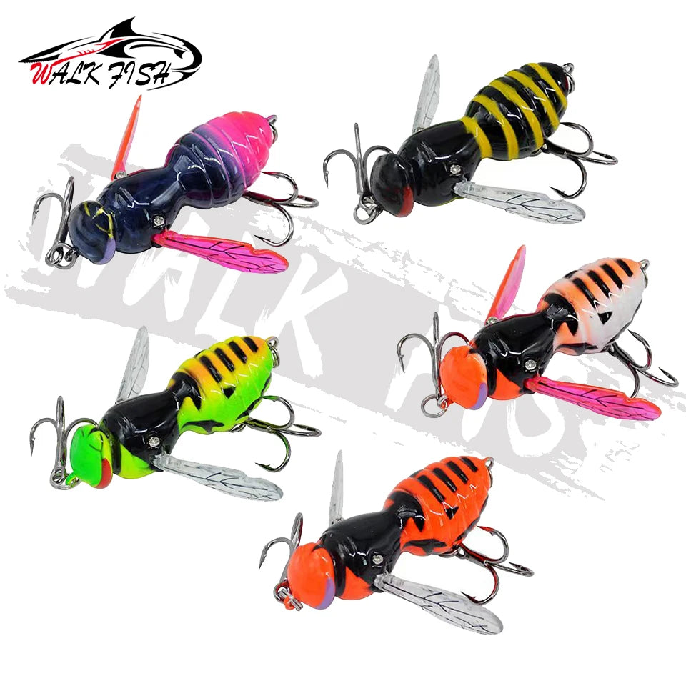 WALK FISH 4.5g 40mm Insect Lure Fishing Lures Bionic Swimbaits Wobblers Sea Bass Fishing Artificial Bait Hard Baits Bass Pike