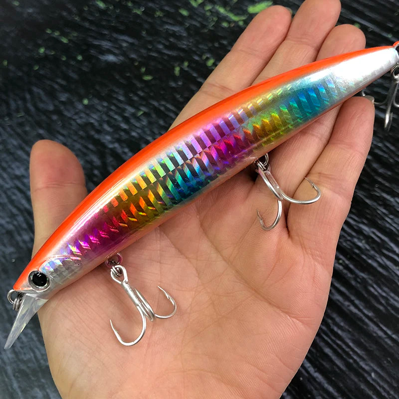 26g 130mm Floating Minnow Fishing Lures Long Cast Wobblers Artificial Hard Baits Trolling Saltwater Bass Trout Lures Equipment