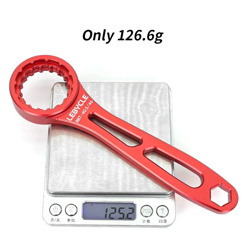LEBYCLE 4-in-1 Aluminum BB Tool 39/40.5/44/46mm Multi-Function Bottom Bracket Wrench for Road/MTB Bicycle Maintenance Accessorie