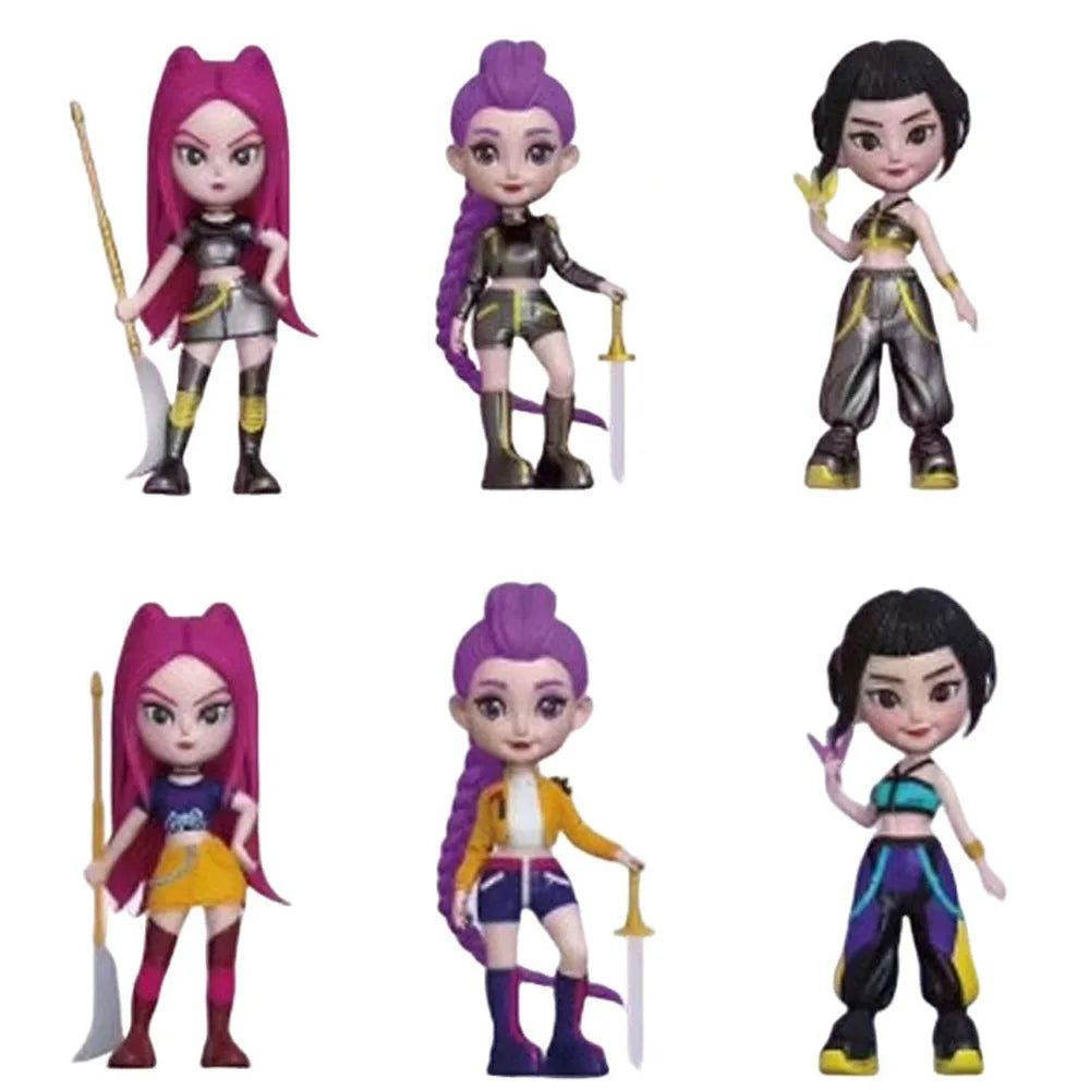 2025 Hot Anime KPop Devil Hunter Doll Vinyl Toy Rumi Mira Zoi Character Vinyl Mask Blind Box Ornament Toy Birthday Gift