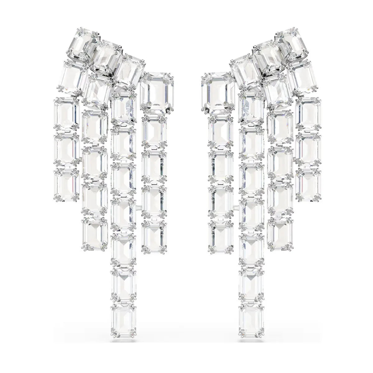 High Quality Earrings 2025 New Trend Fine Jewelry Charm Purple Butterfly White Blue Geometric Crystal Fashion Women's Ear Clip