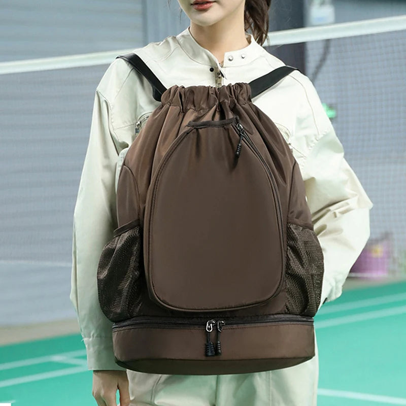 High-Capacity Sports Bag for Gym – Includes Dual Racket Spaces and Shoe Pocket, Ideal for Tennis and Badminton