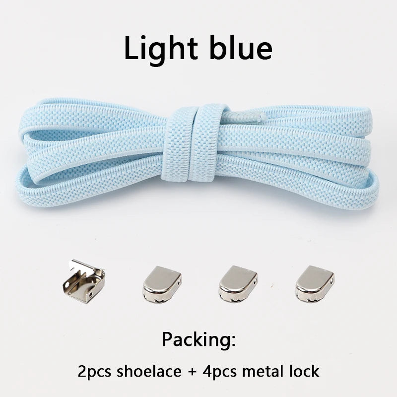 No Tie Elastic Shoe Laces One Size Fits All Adult and Kids Shoes Shoelaces for Sneakers Shoelace Tieless Flat Expand Shoestrings