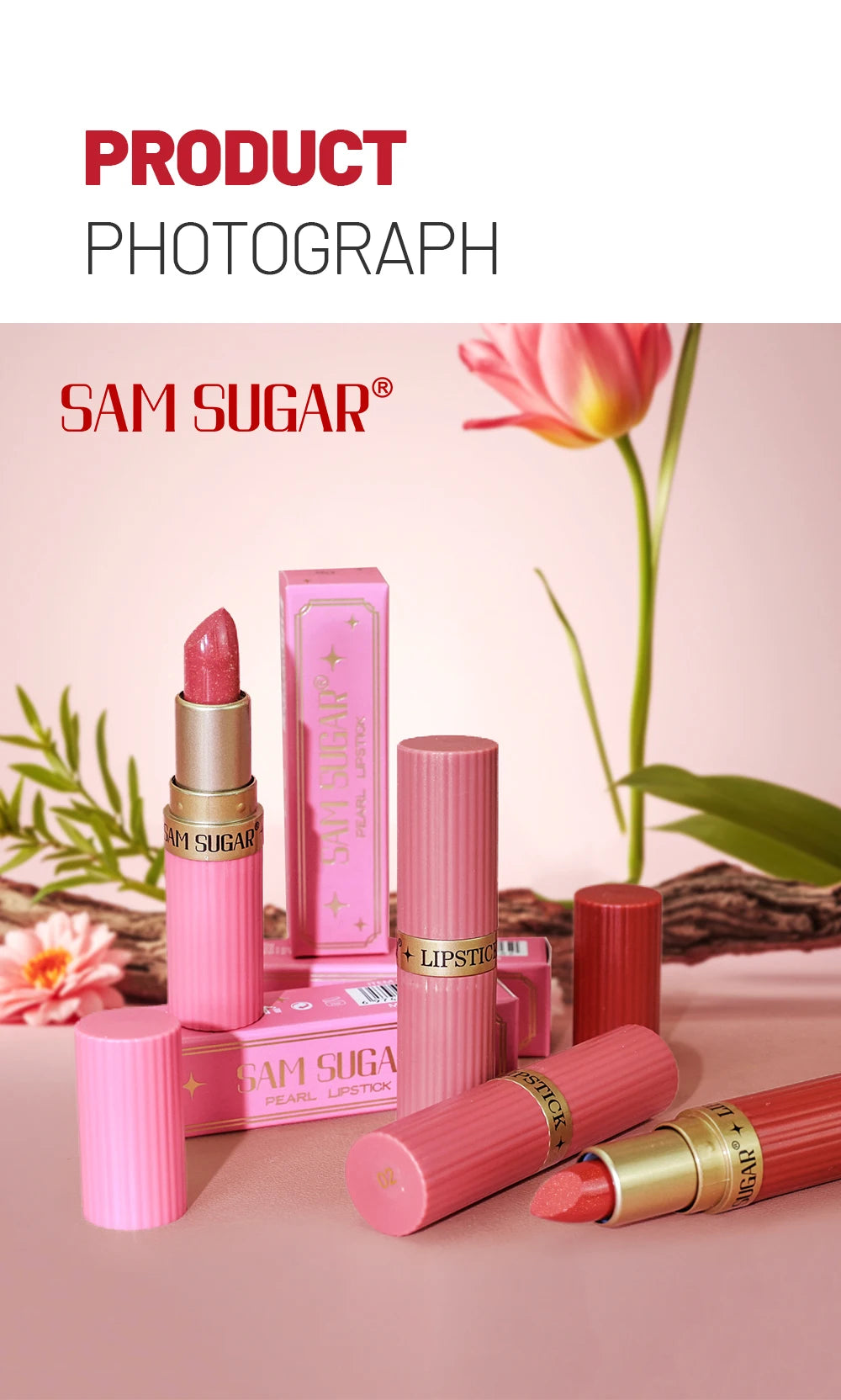 Pearlescent Pink Glitter Velvet Lipstick Metallic Waterproof Long Lasting Matte Shimmer Diamond Lipstick Women Makeup Cosmetic