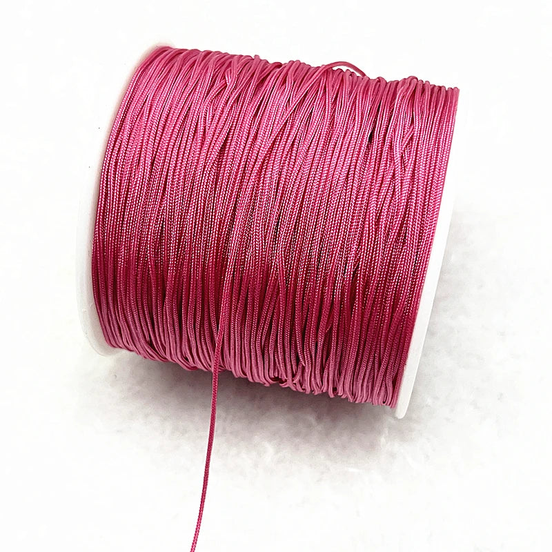 NEW 0.4/0.8/1.0/1.5mm Nylon Cord Thread Chinese Knot Macrame Cord Bracelet Braided String DIY Tassels Beading Shamballa Thread