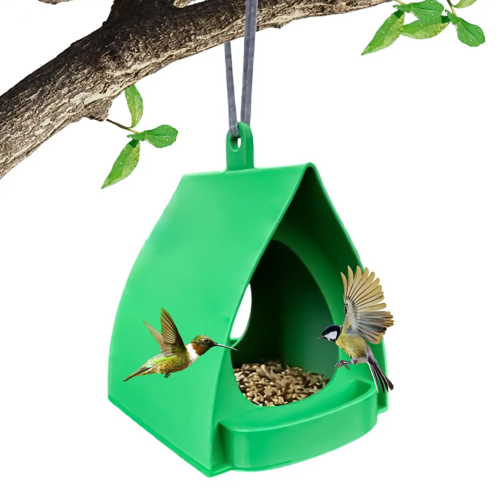 Hanging Bird Feeder Large Capacity Outdoor Bird Feeder Birdhouse Garden Bird Feeder for Outside Balcony Squirrel Yard Porch