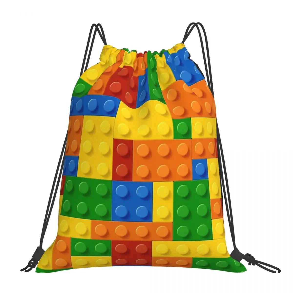 Building Blocks Construction Brick Backpacks Portable Drawstring Bags Drawstring Bundle Pocket Sundries Bag Book Bags For Travel