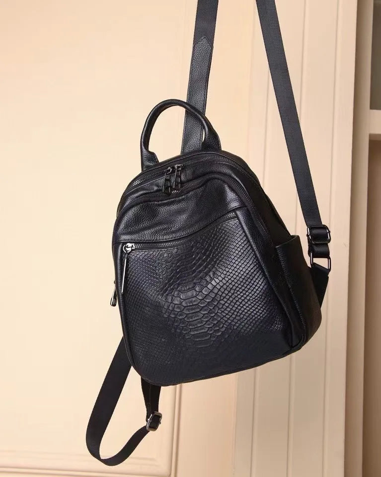 Fashionable, simple, classic women's backpack versatile, daily simple temperament, travel, commuting, leisure, school handbag