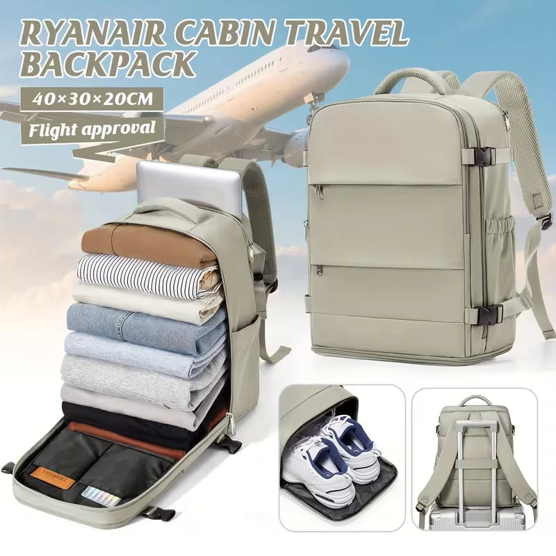 Women Men Hand Luggage Backpack Business College Laptop Travel Backpack Waterproof Carry on mochila viaje cabina avion 40x20x25