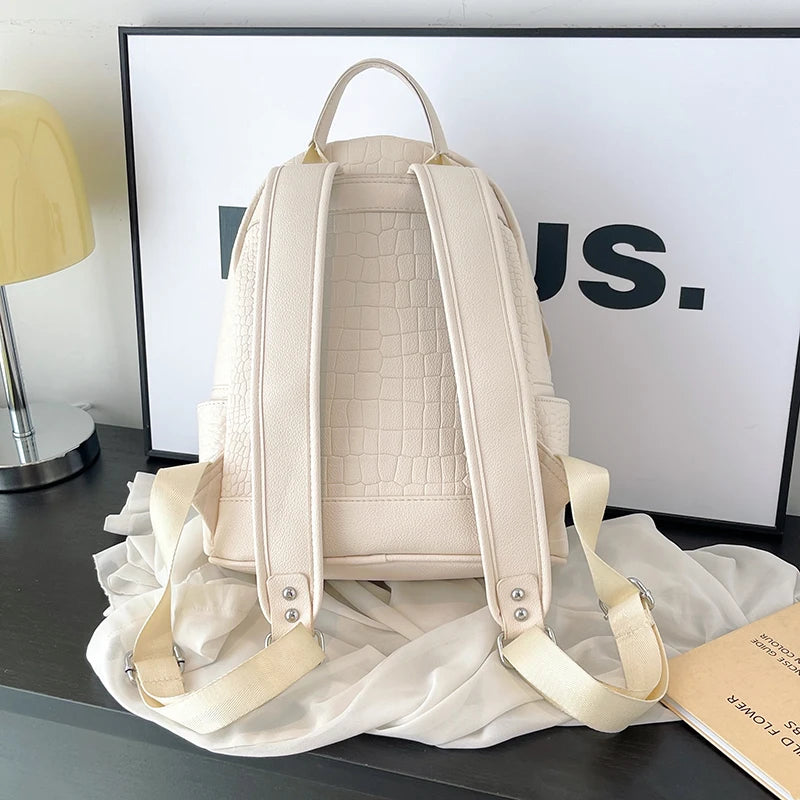 Women's Backpack Ladies Big Bagpack for Teenager Girl PU Leather Large Capacity Shoulder Bags for Women 2024 Mochilas Feminina