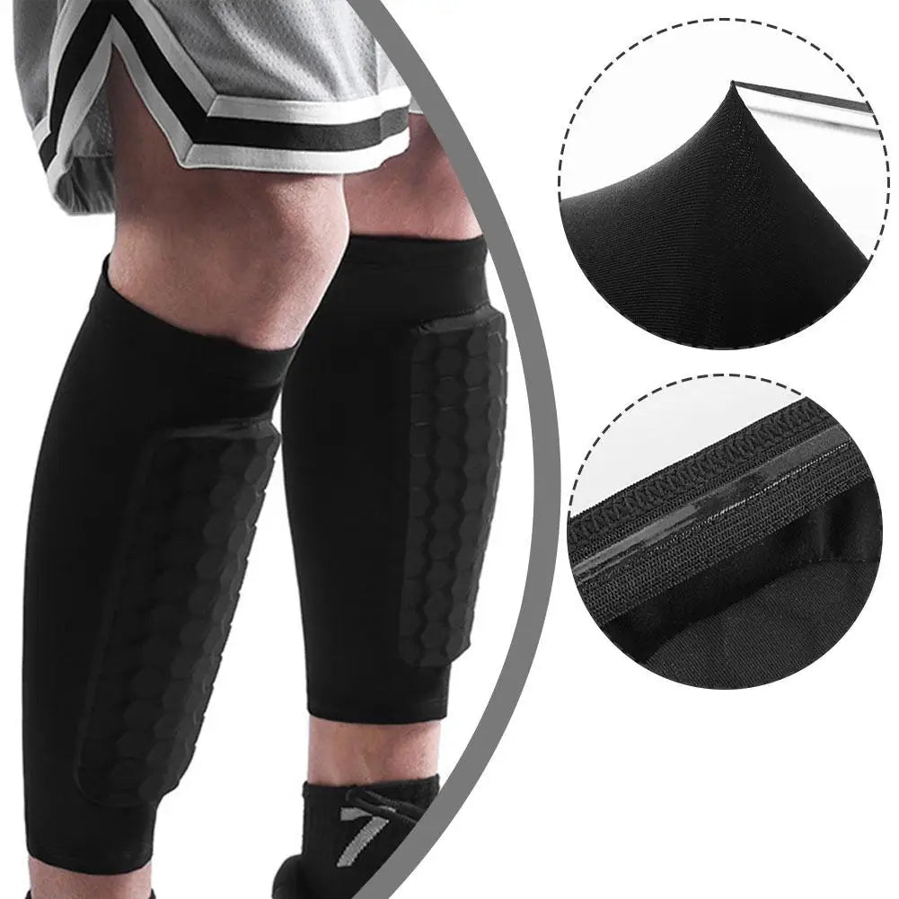 Football Shin Guard Socks Sleeves with Foam,Calf Compression Sleeve Honeycomb Pads,Sports Legging & Soccer Equipment