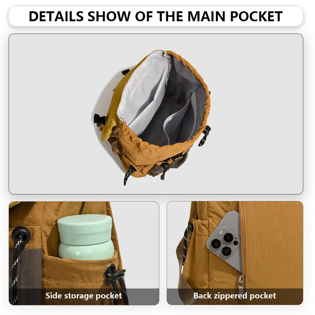 Backpack Is Lightweight, Simple, Versatile, Large-Capacity, Computer Travel Backpack, Junior High School Student, High School Student, College Student School Bag, Girl