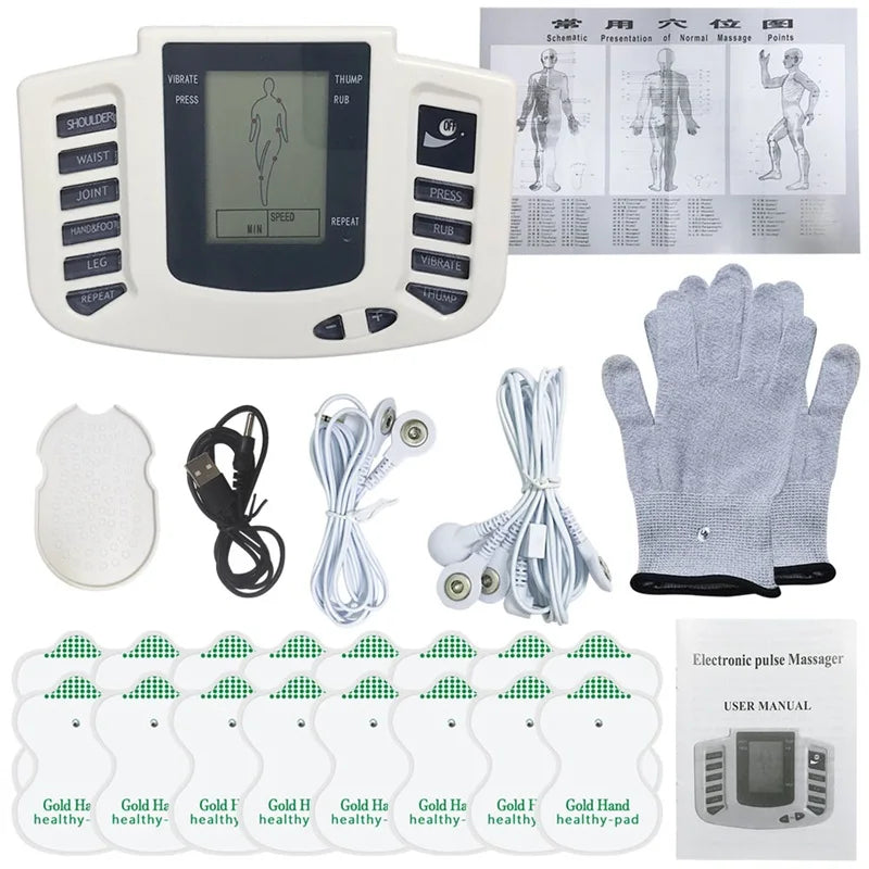 Physiotherapy Tens Equipment for Body Back Foot Massager Eletric Muscle Stimulator EMS Tens Machine Massage Tools Health Care