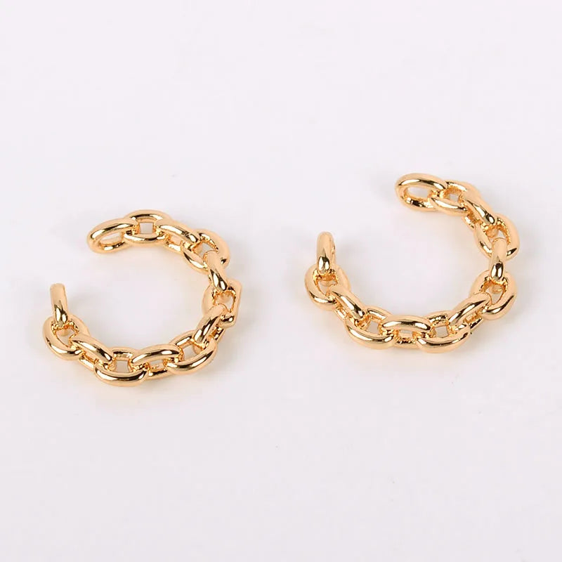 Stackable Earrings Without Ear Hole Star Wrap Clip On Earrings Earcuff for Women Ear Screen Climb Cuffs Fake Piercing One pair