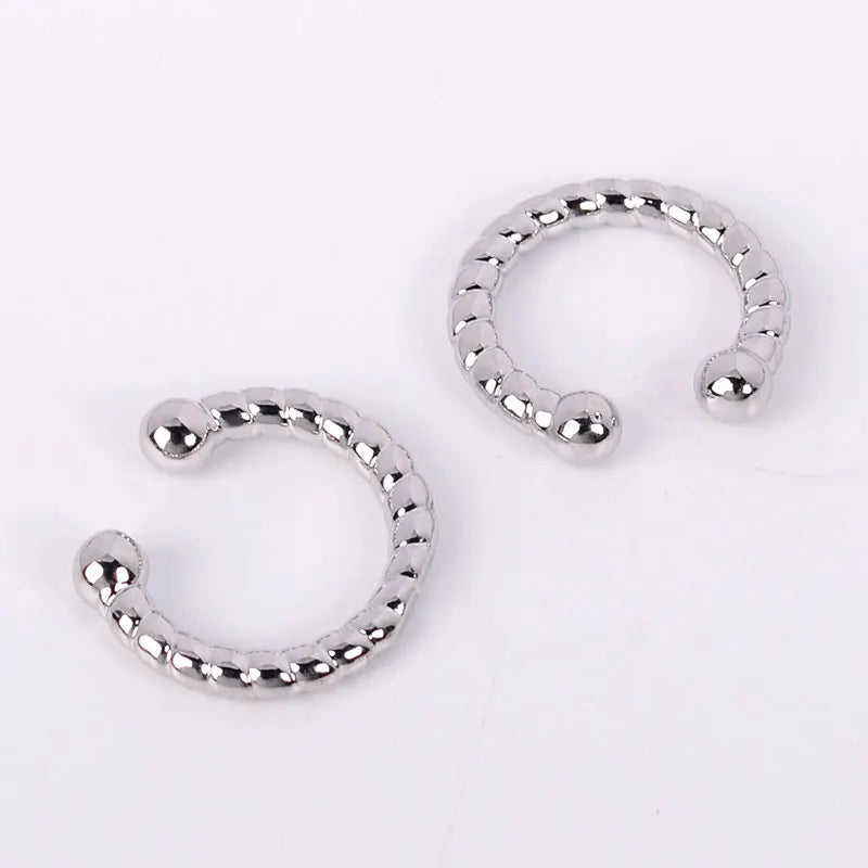 Stackable Earrings Without Ear Hole Star Wrap Clip On Earrings Earcuff for Women Ear Screen Climb Cuffs Fake Piercing One pair